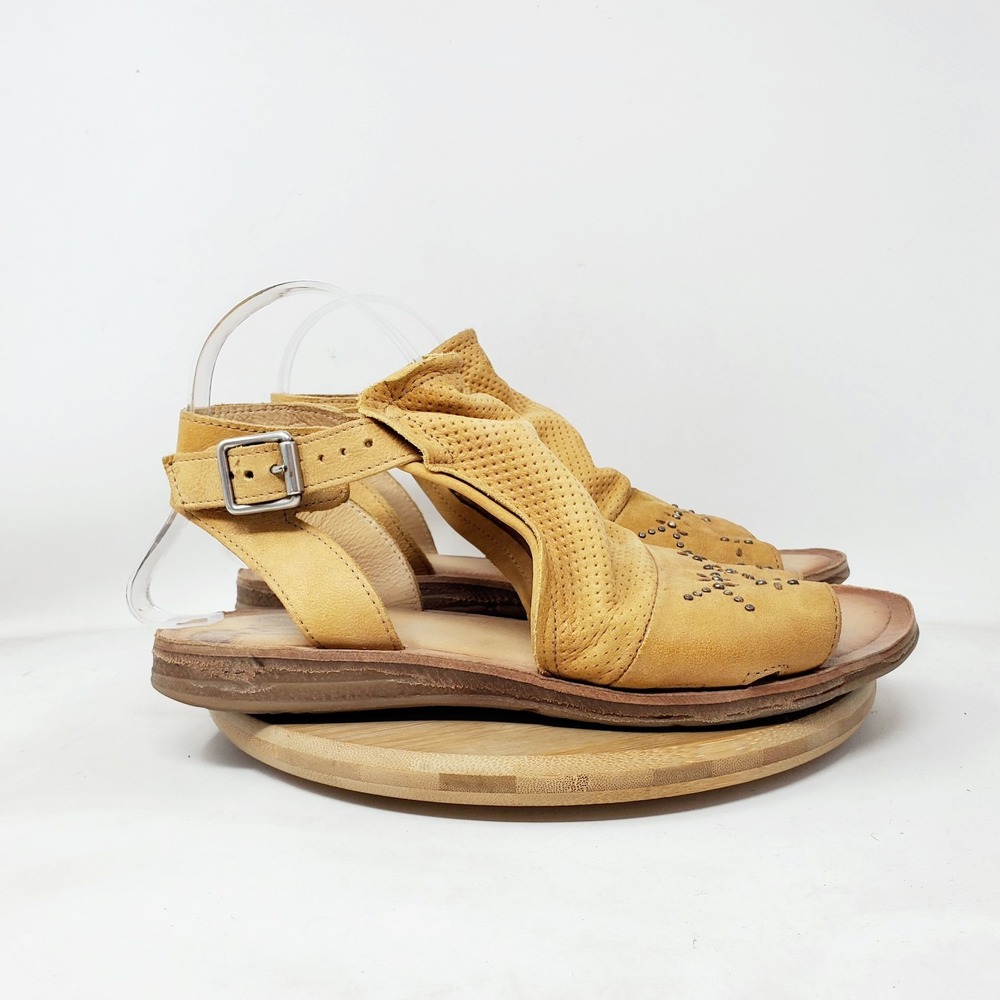Miz Mooz Sandals Womens 40 Fifi Brown Leather Boho Bootie Ankle Strap‎ Shoes